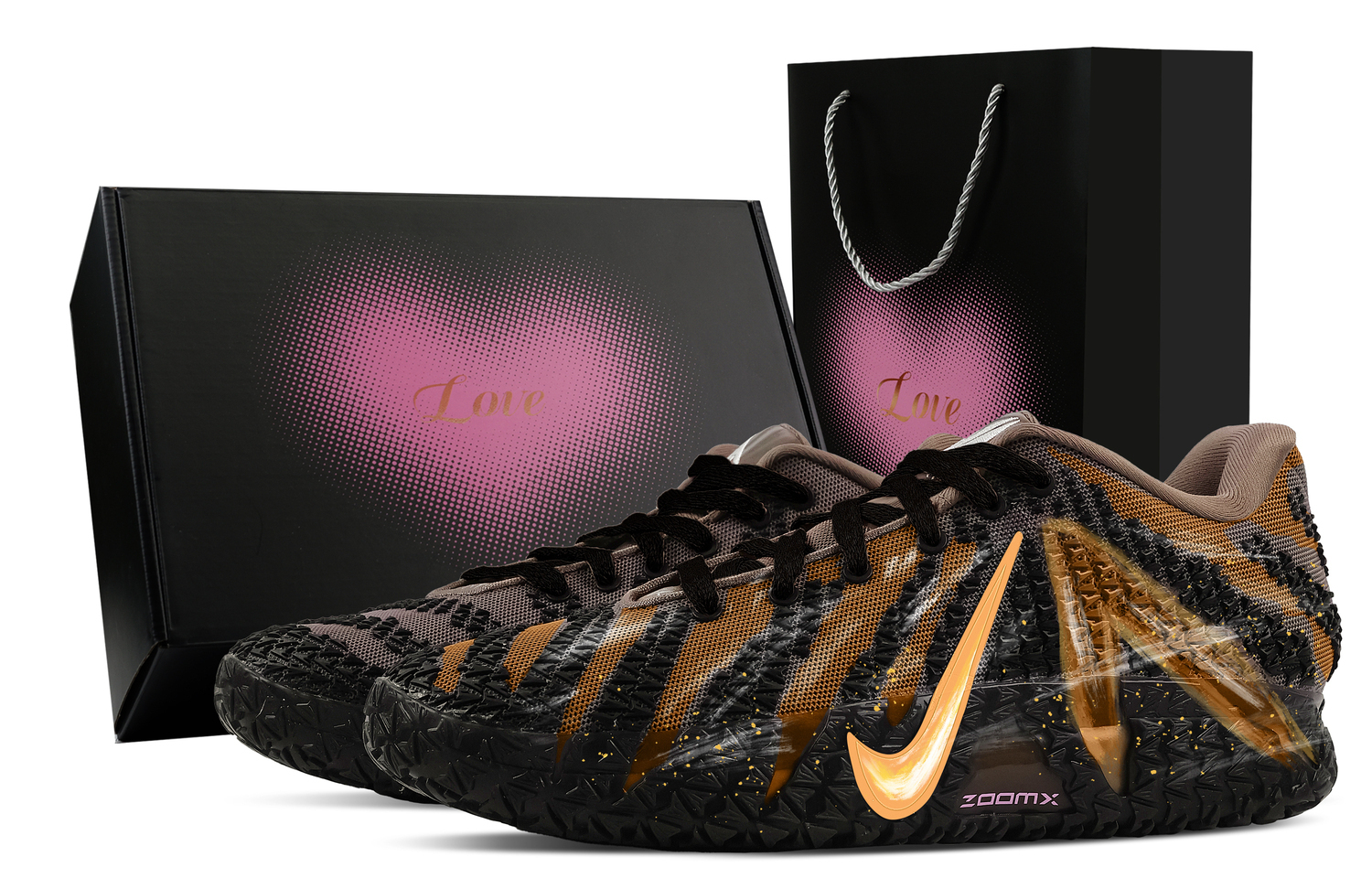

Nike Мужские низкие баскетбольные кроссовки Ja Morant 3 Amber Warm Sun, Heart Box, износостойкие, коричневого цвета