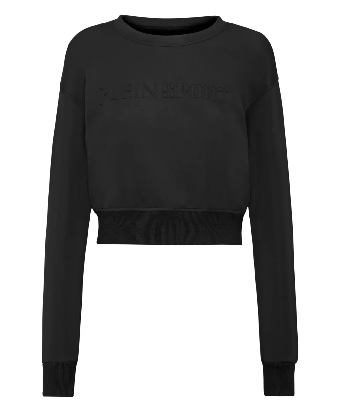 

Укороченная толстовка с длинными рукавами Plein Sport, черный