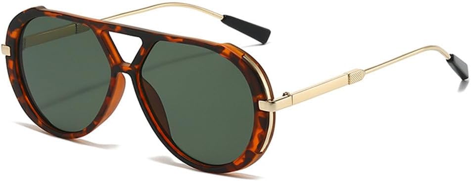 

Женские солнцезащитные очки с двойной перемычкой, градиентной защитой от УФ-излучения UV400, для занятий спортом на открытом воздухе, бега и езды на велосипеде generic, Leopard Dark Green