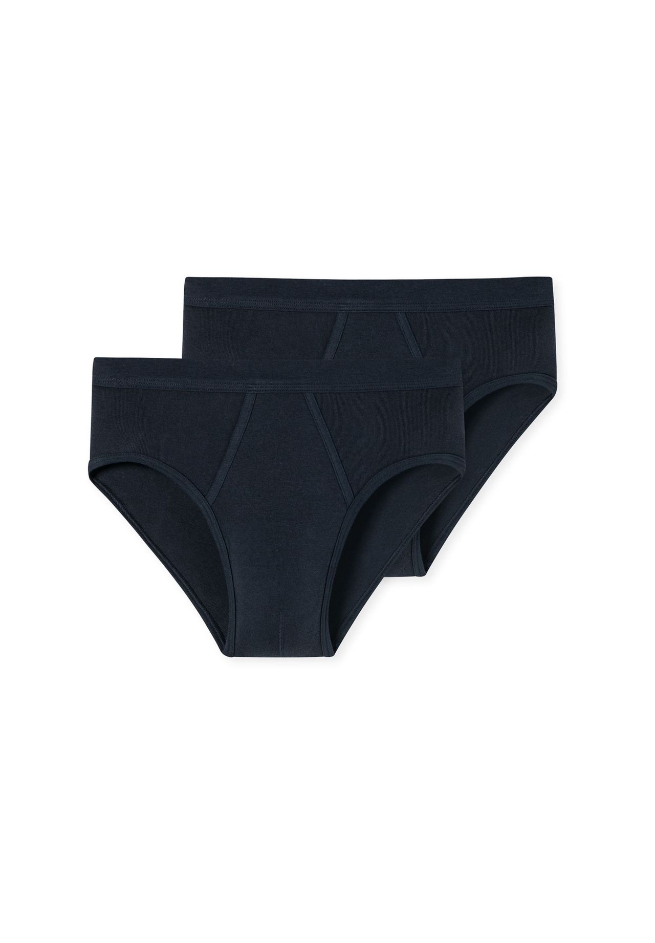 

Набор мужских трусов (2 шт) - тонкая резинка, спортивные трусы, Cotton Essentials, белые SCHIESSER, синий