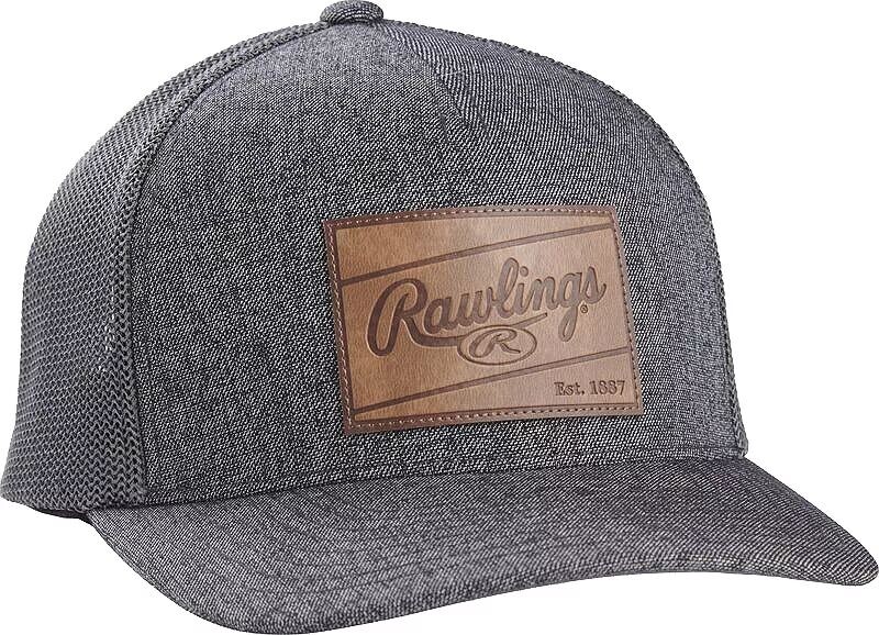 

Кепка Snapback с кожаной нашивкой Rawlings, серый