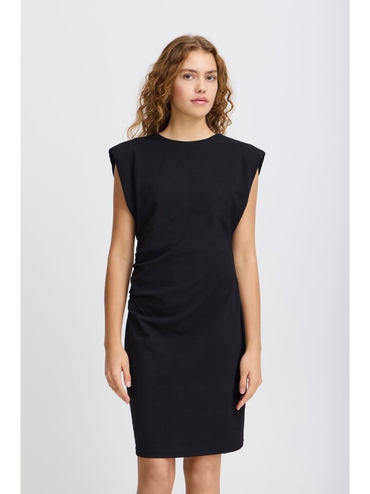 

Короткое платье ICHI Jerseykleid IHMITINE SHORT DR 20122237 elegantes Jerseykleid mit V-Ausschnitt, черный