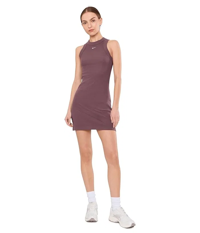 Платье трикотажное Nike Sportswear Chill Knit Rib Tank Dress, Tattoo/Sail — фото 2