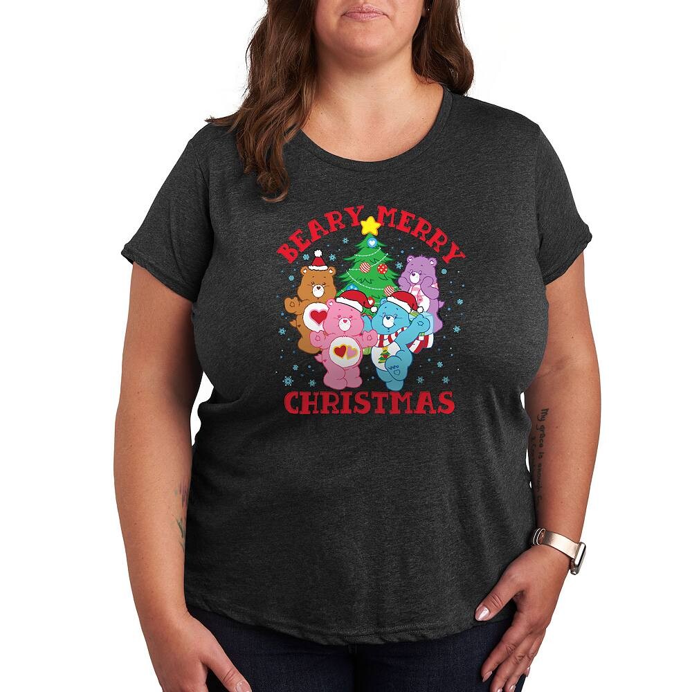 

Футболка с рисунком Merry Christmas Plus Care Bears Beary Licensed Character, цвет Heather Charcoal