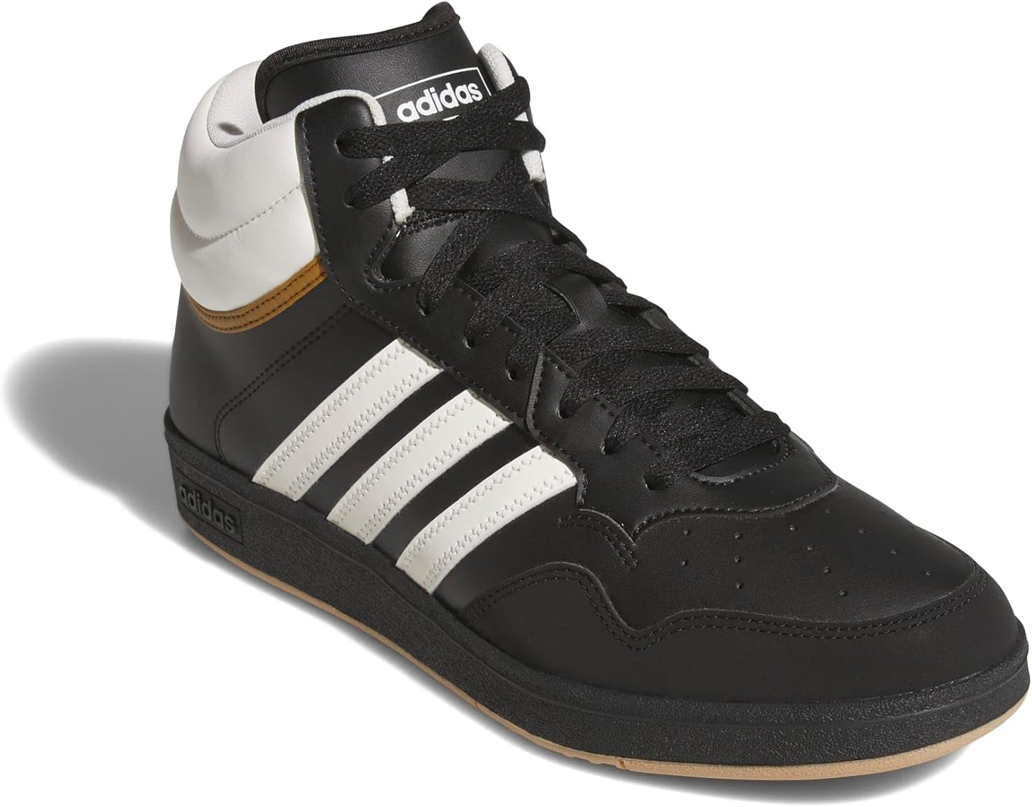 Кроссовки Adidas Unisex-Adult Hoops 4.0 Mid Top, белый/черный/бронзовый — фото 4