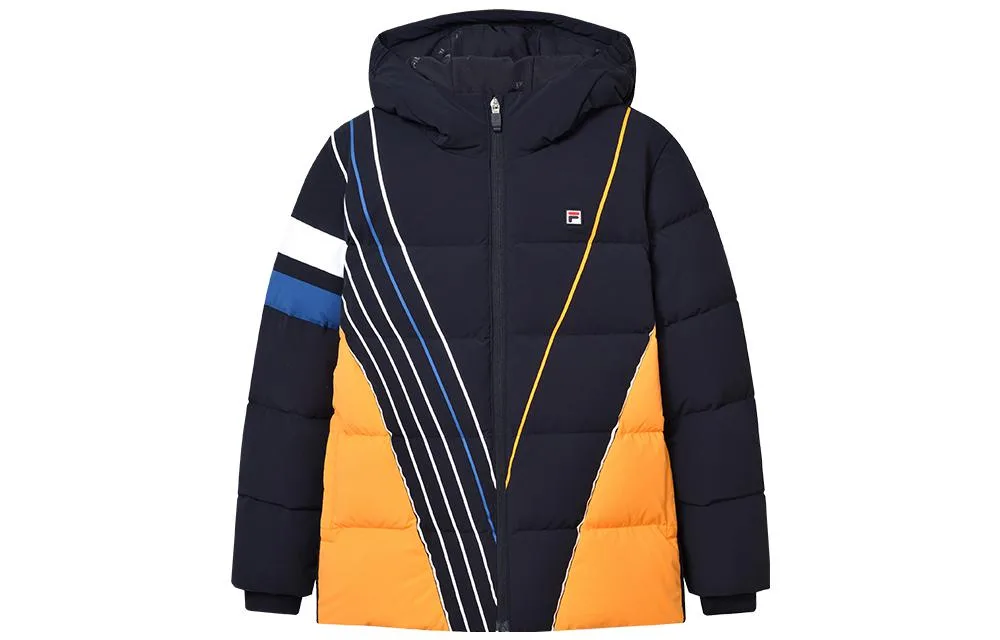 Детская пуховая куртка с капюшоном FILA KIDS, Royal Blue — фото 3