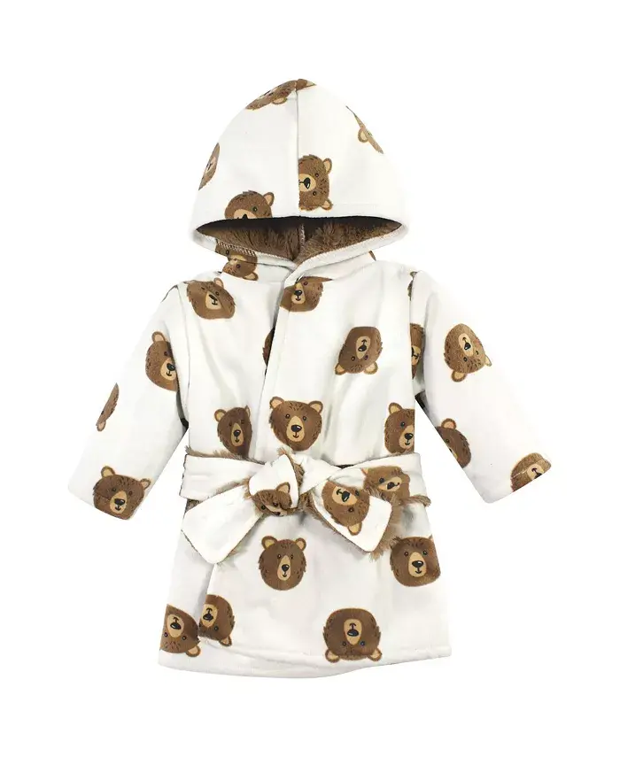 

Детский халат Hudson унисекс роскошного норкового оттенка с искусственным мехом внутри для бассейна и пляжа Hudson Baby, коричневый