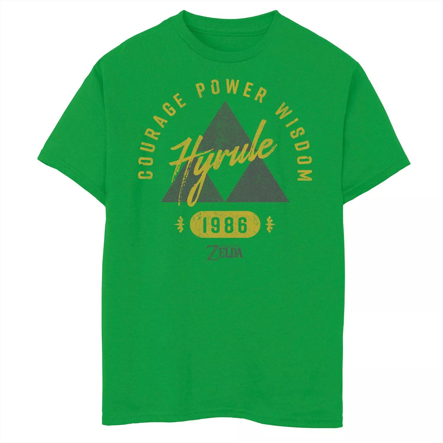 

Потертая футболка Triforce 1986 года для мальчиков 8–20 лет The Legend Of Zelda "Courage Power Wisdom Hyrule" Licensed Character