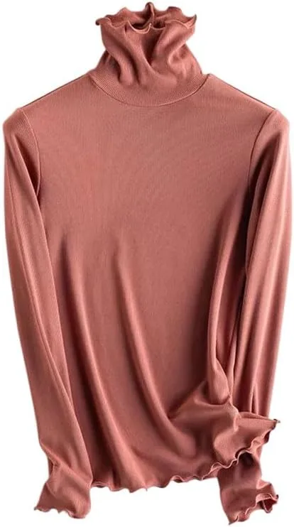 

Зимняя женская блузка из шелка и вискозы с длинным рукавом Rfmfkkg