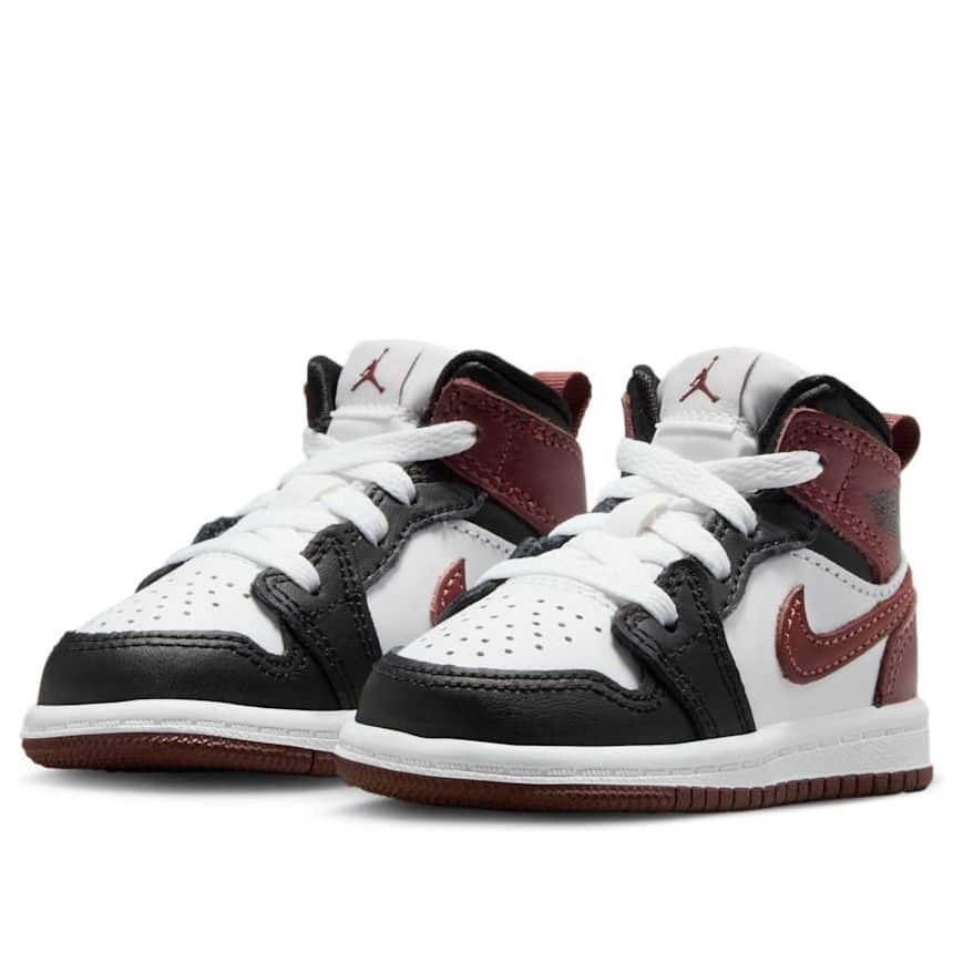 Кроссовки (TD) Air Jordan 1 Mid SE 'Dark Pony', белый — фото 3