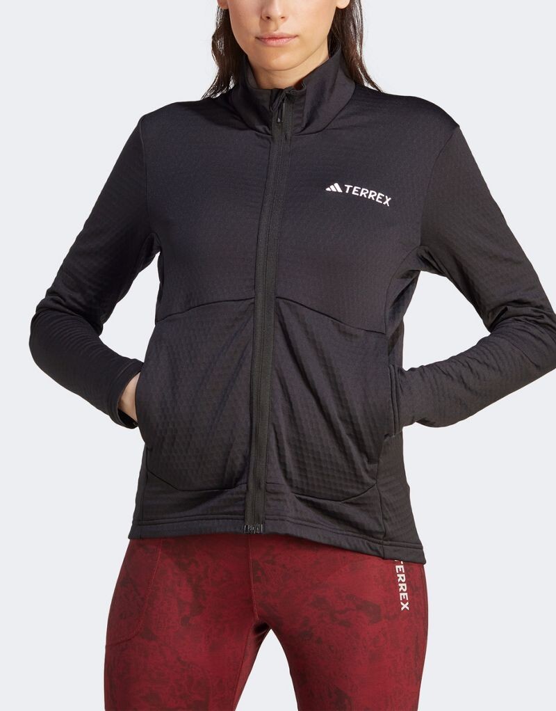 

Adidas - Terrex - Легкая флисовая куртка с черной молнией adidas