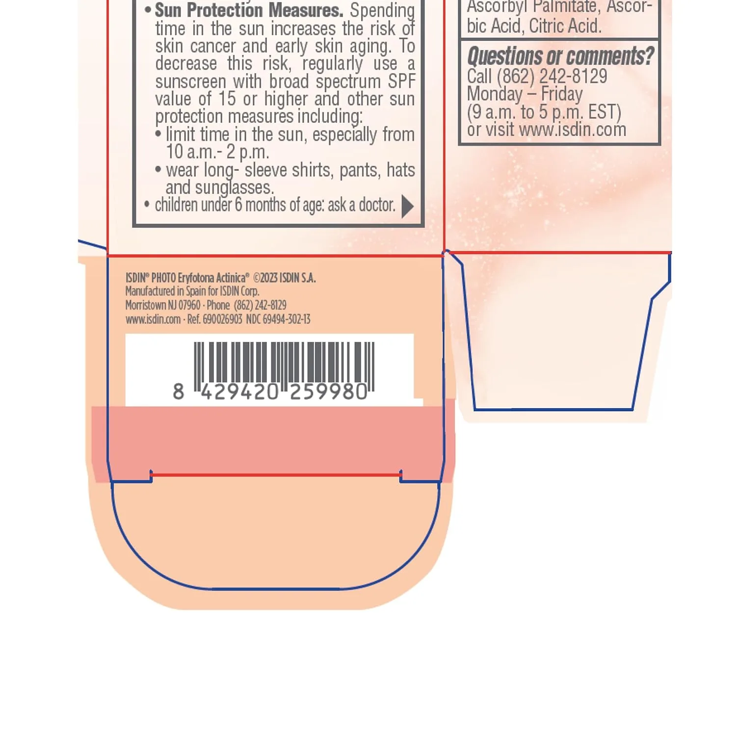 ISDIN Eryfotona Actinica SPF 50+ минеральный солнцезащитный крем для лица с оксидом цинка, 100% минеральные UV-фильтры, без белого налета, для чувствительной кожи 50 мл (1 шт.) — фото 4
