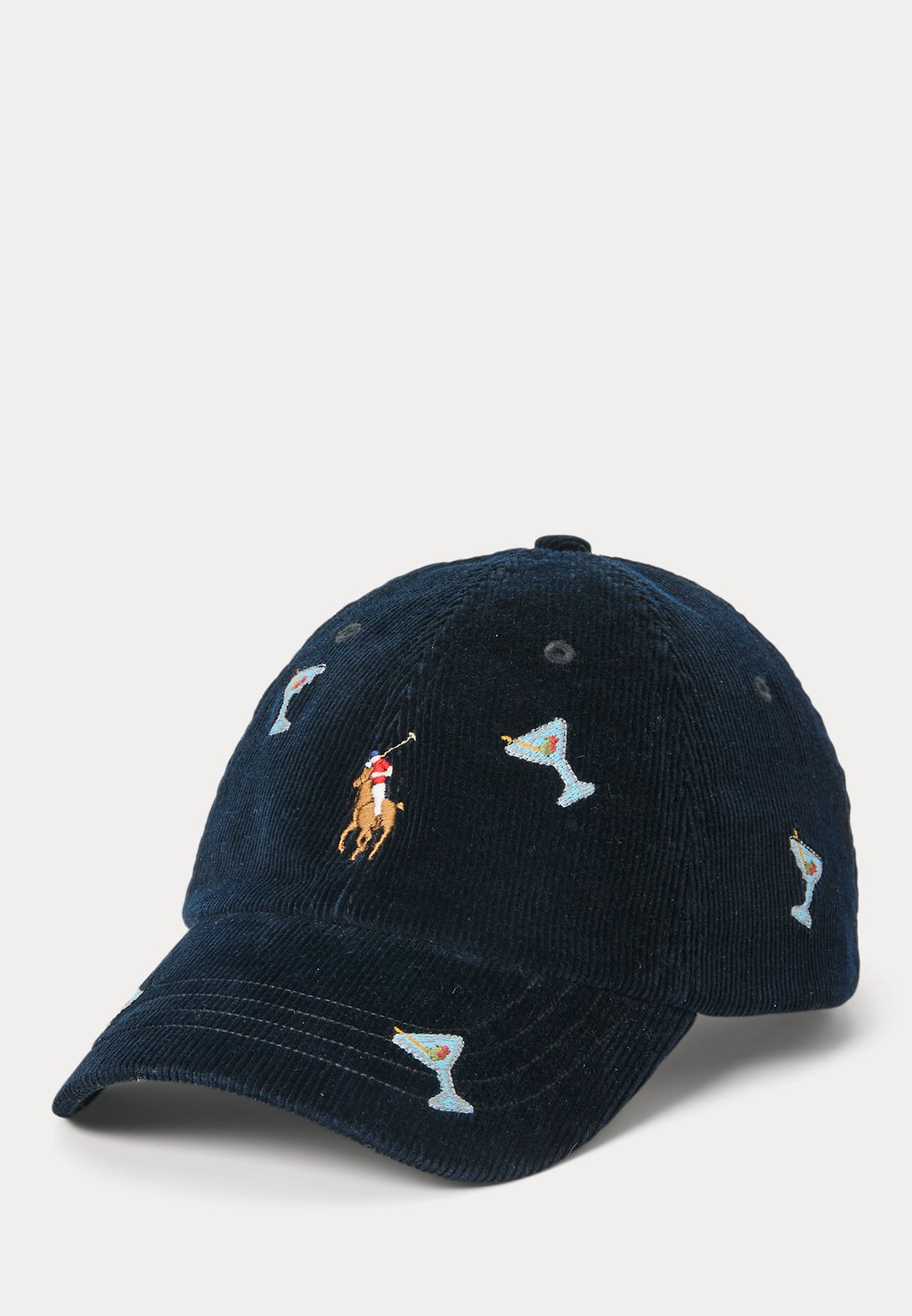 

Бейсболка EMBROIDERED CORDUROY BALL CAP Polo Ralph Lauren, черный
