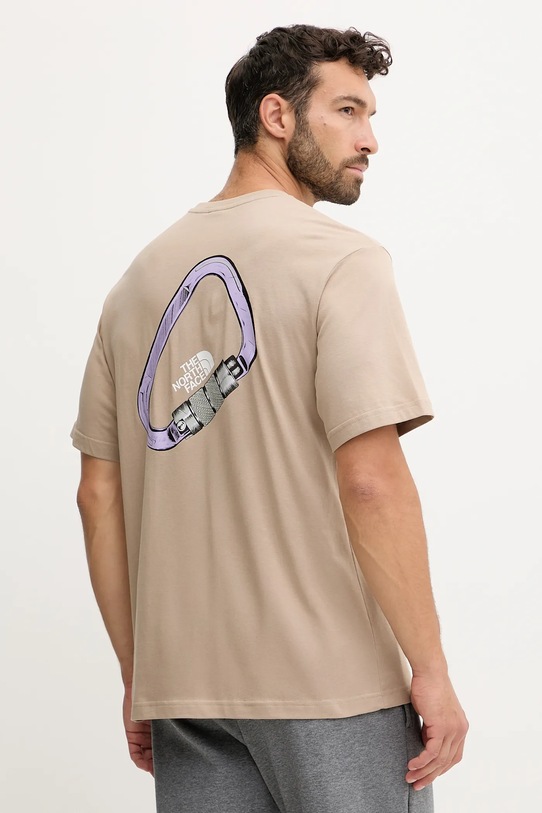 

Футболка хлопковая Explore Carabiner The North Face, коричневый