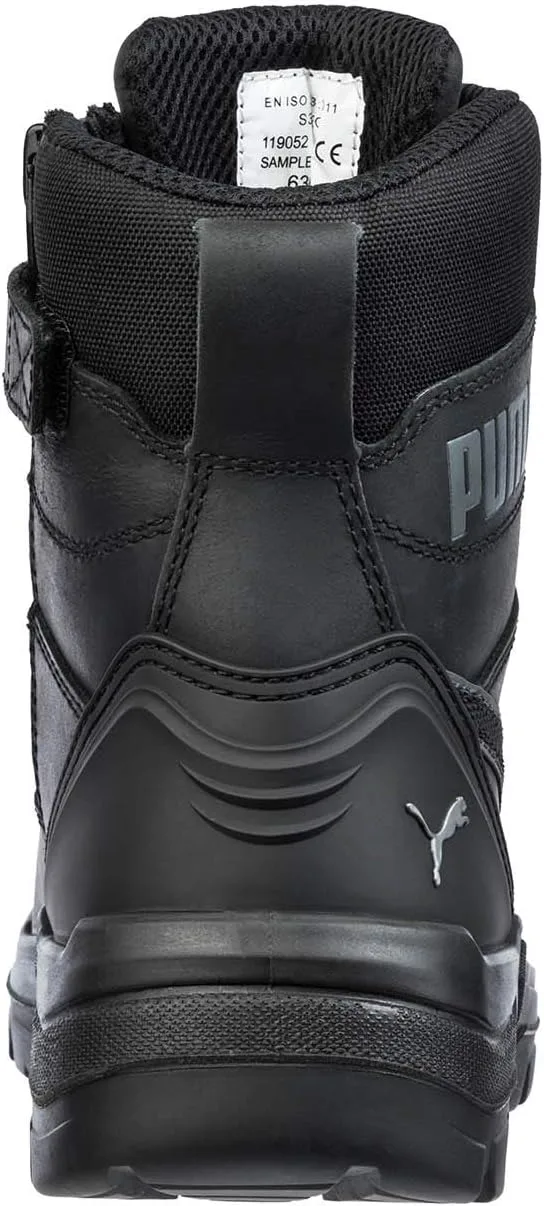 Рабочие ботинки PUMA Safety Conquest Black High Work Boots Safety Boots S3 HRO SRC для мужчин имеют защитный носок из стекловолокна, низкую платформу и теплоизоляцию, черный — фото 2