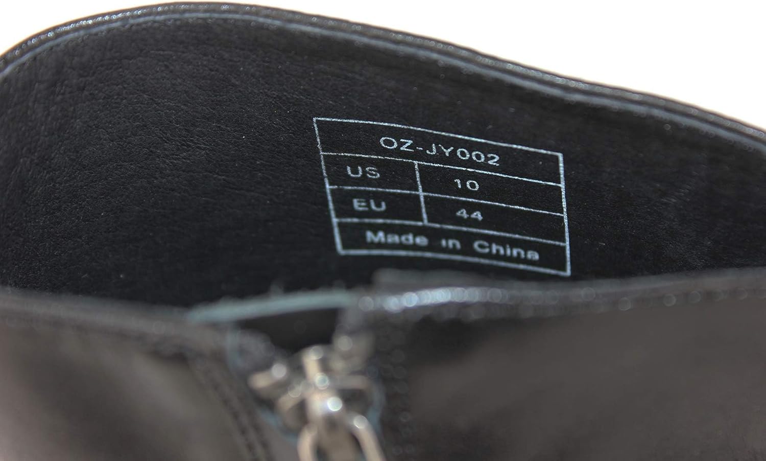 Мужские кожаные ботинки OSSTONE Chukka Дизайнерские ботинки из телячьей кожи Повседневные туфли на каблуке на молнии OS-JY002-Black-Calfskin-US — фото 3