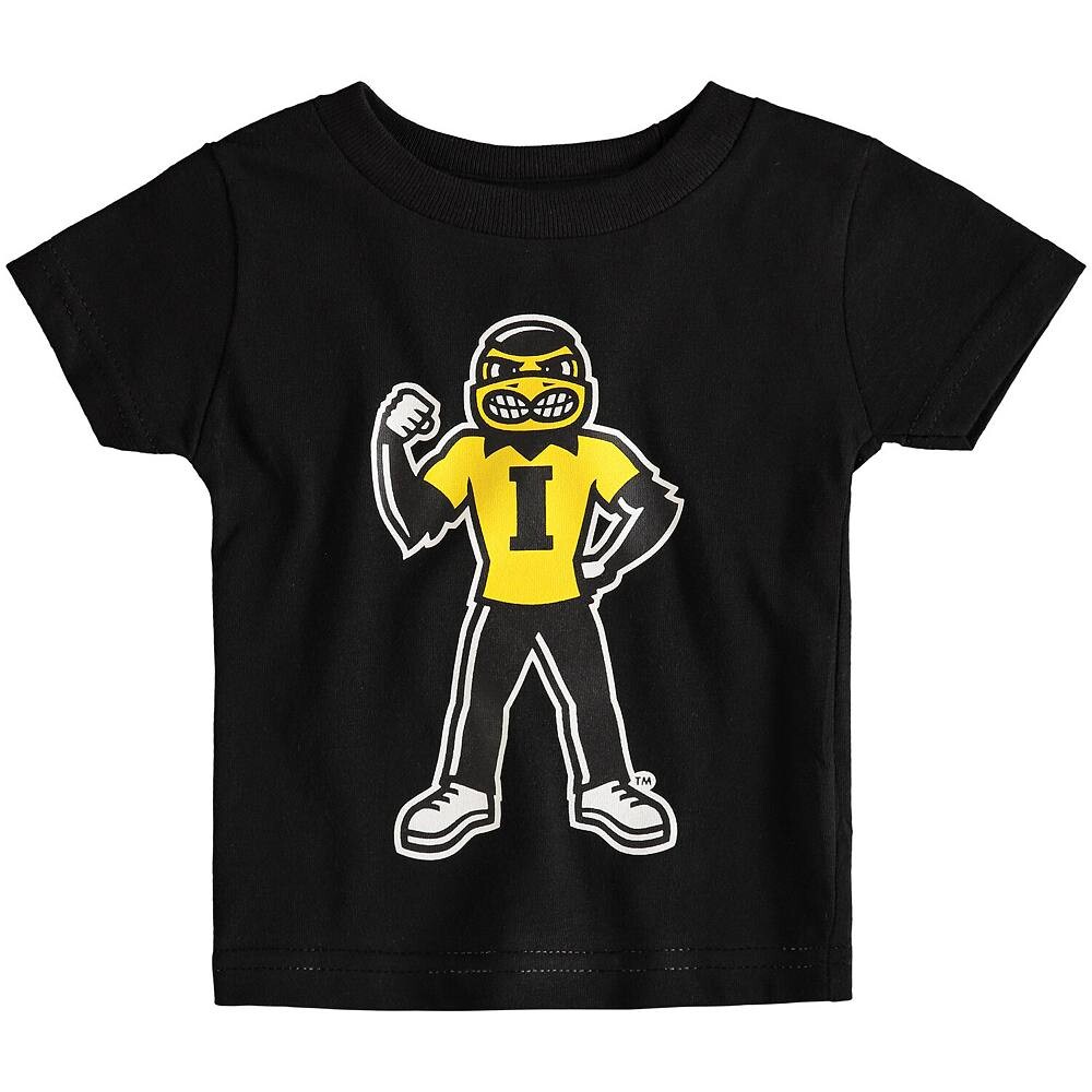 

Черная футболка с большим логотипом Infant Iowa Hawkeyes, цвет Iwa Black