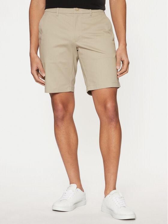 

Шорты из ткани slim fit K10K114071 Calvin Klein, бежевый