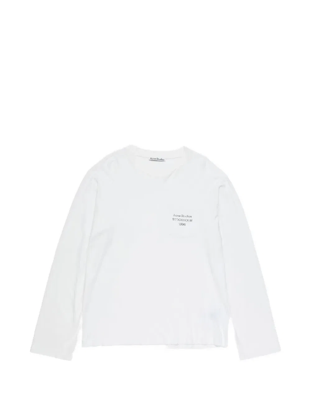 Футболка с длинными рукавами и карманом Acne Studios, белый