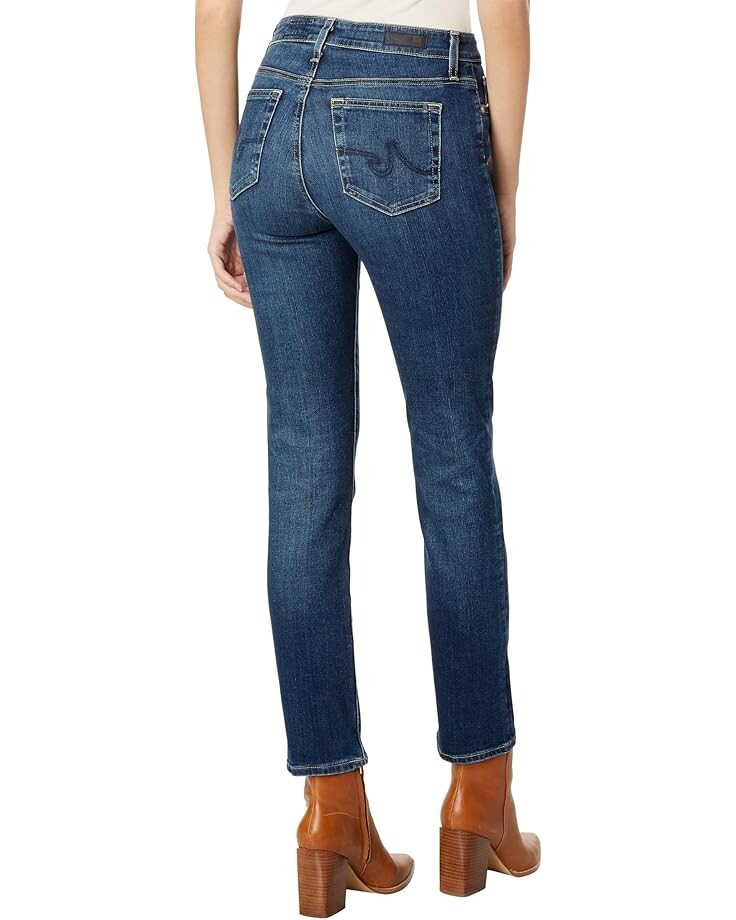 

Джинсы AG Jeans Mari High-Waist Slim Straight Leg Jeans in Queens, цвет Queens