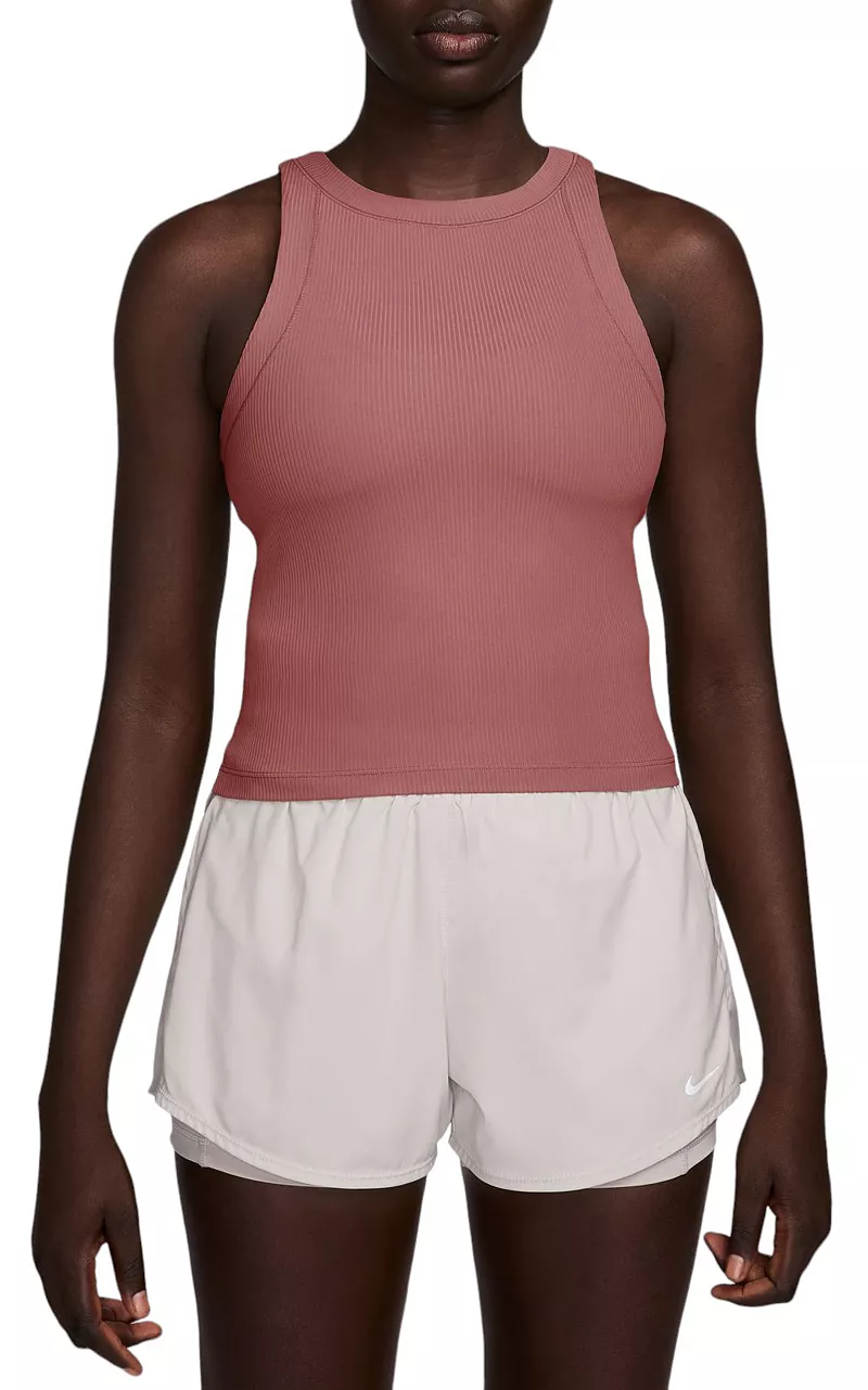 

Женская майка Nike Zenvy Rib Dri-FIT, цвет Canyon Pink