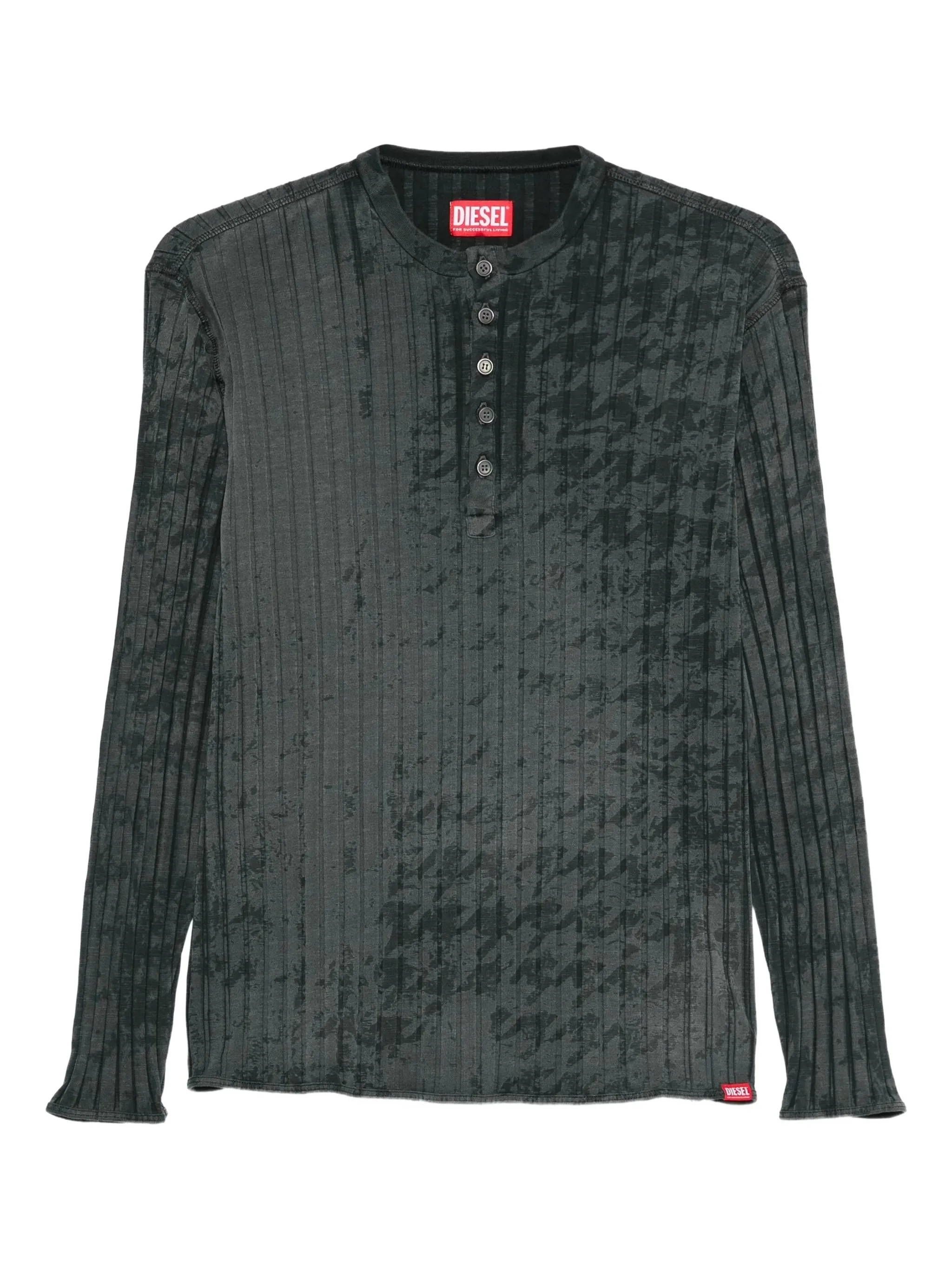 

Футболка в рубчик на пуговицах Diesel, серый