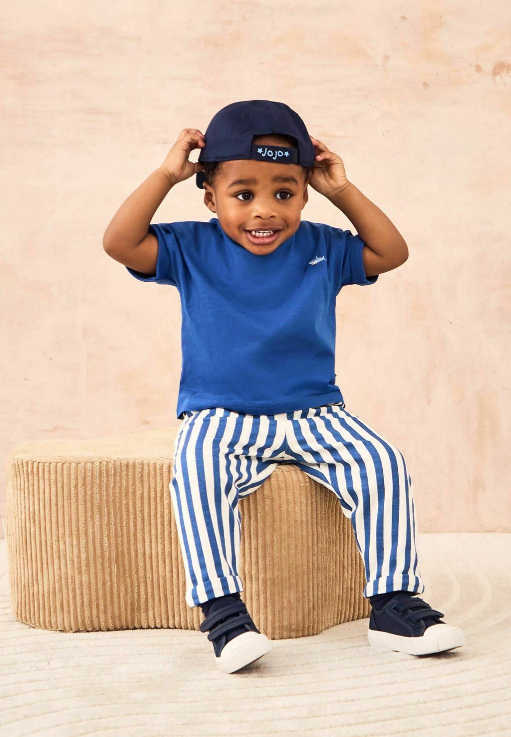 Базовая футболка REGULAR FIT-STRIPE JOGGERS SET JoJo Maman Bébé, синий — фото 3