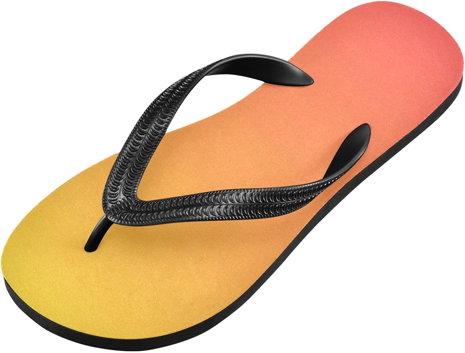 

Красно-желтые градиентные шлепанцы с ремешком для душа, резиновые нескользящие летние тапочки для женщин и мужчин Sinestour