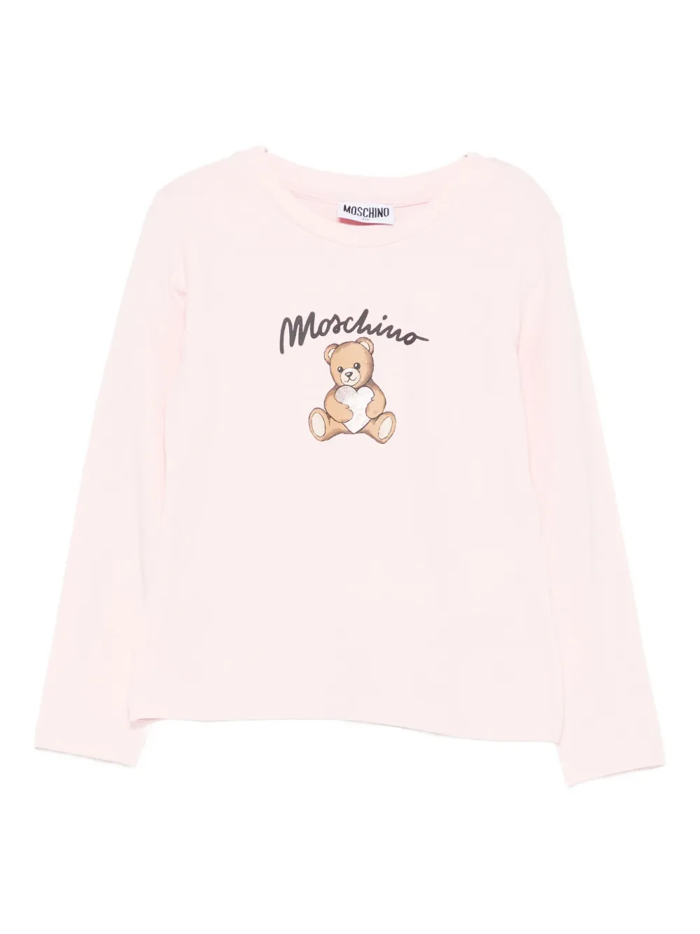 

Футболка с длинным рукавом Moschino Kids, розовый