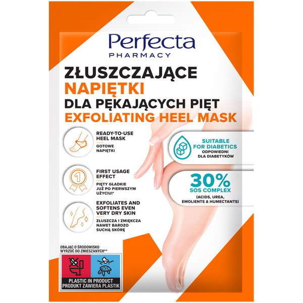 

Подушечки для пилинга потрескавшихся пяток, 1 пара Perfecta Pharmacy