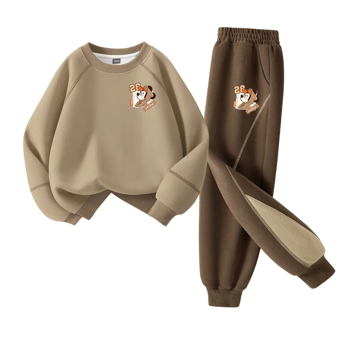 

Детская повседневная спортивная одежда Disney, коричневый