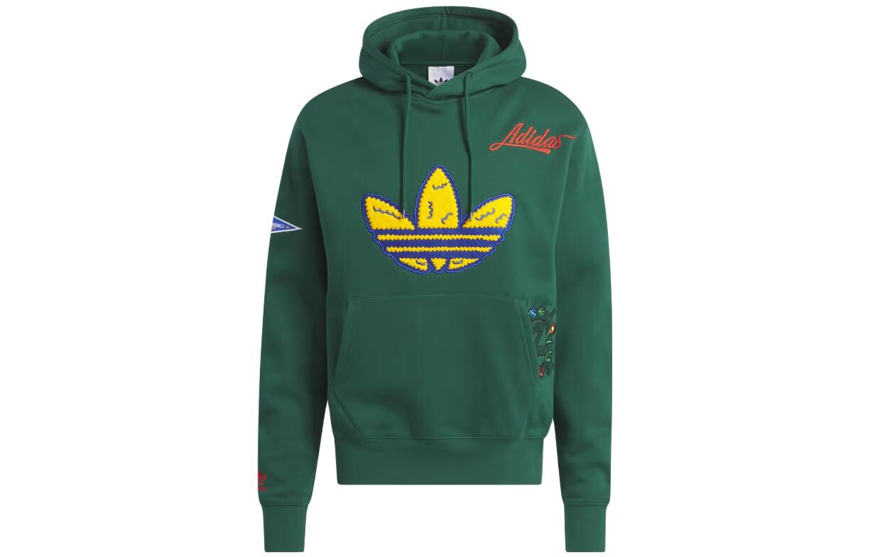 

2023-24FW Толстовка мужская зеленая Adidas Originals, зеленый