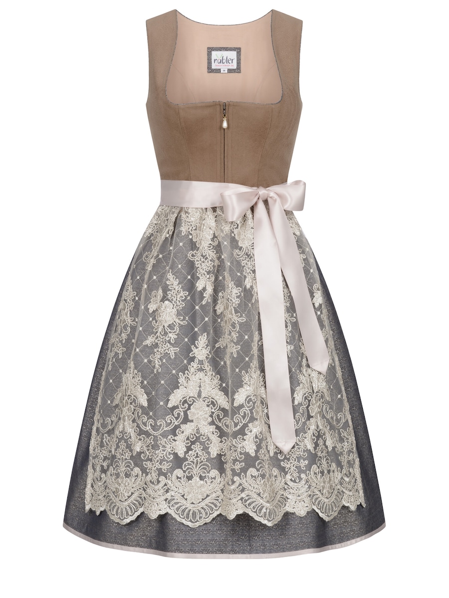 

Широкая юбка в сборку Trachtenhof Nübler midi Geelke, коричневый