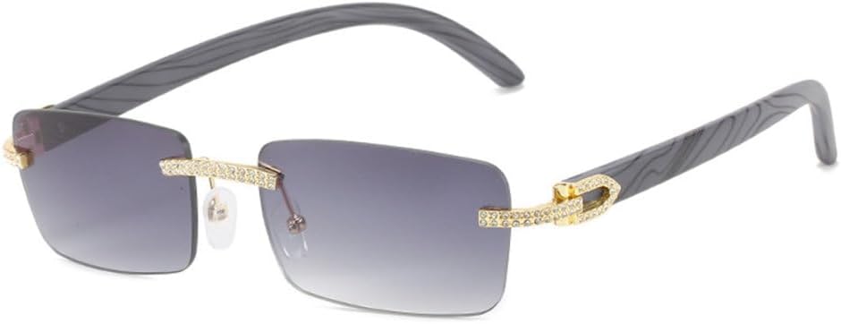 

Солнцезащитные очки MUTYNE Diamond Vintage без оправы, прямоугольные, с градиентными линзами, в стиле ретро, ​​квадратные, без оправы, защита от УФ-излучения UV400, C02