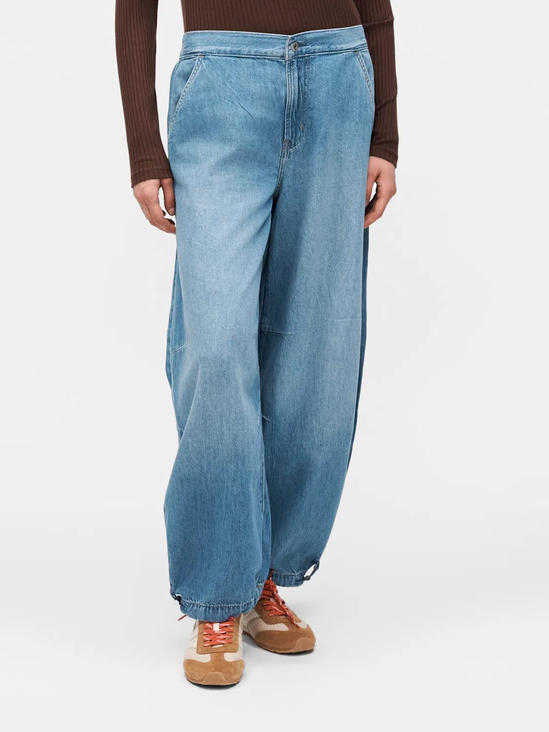 Джинсы Gap Barrel Jeans, сине-фиолетовый — фото 4