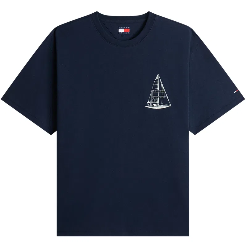 Футболка с круглым вырезом Tommy Hilfiger мужская цвет экрю — фото 4