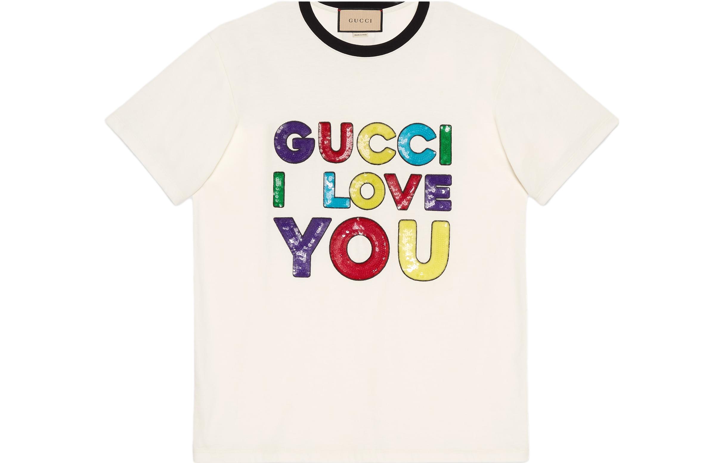 Футболка женская GUCCI Базовая, Минималистичный дизайн, экрю — фото 2