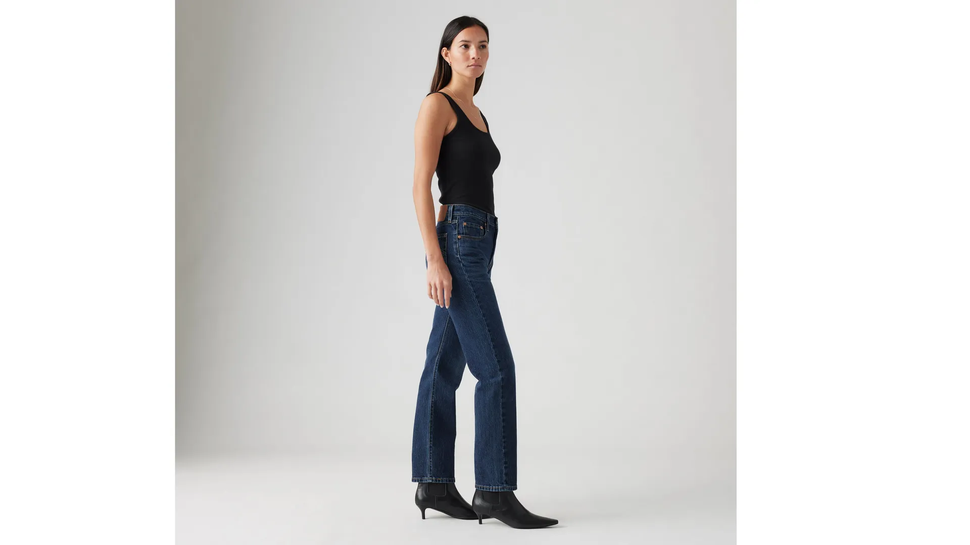 501 женские джинсы оригинального кроя Levi's, цвет Same Intent - Dark Wash — фото 4