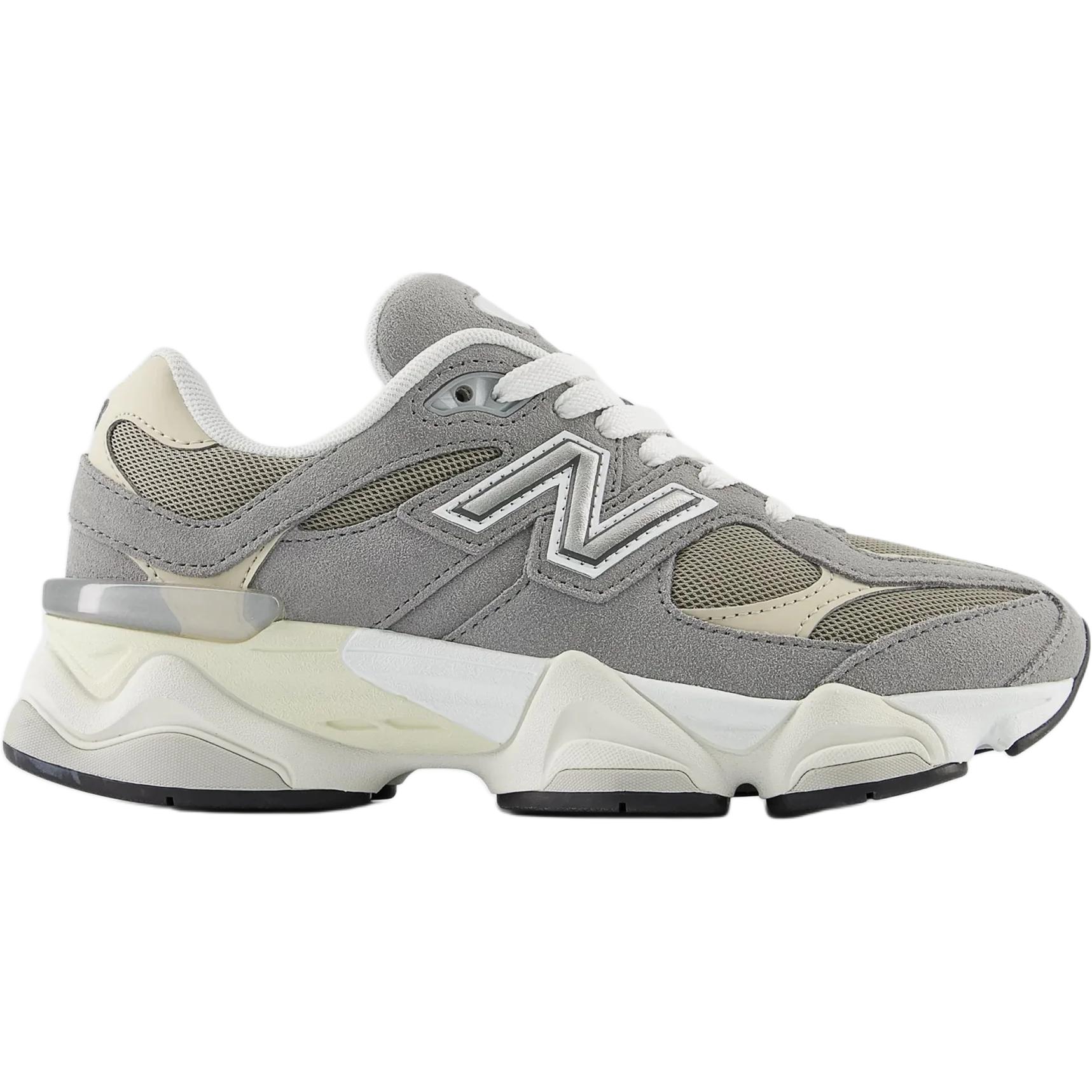 Детские кроссовки NB 9060 с амортизацией и износостойкостью New Balance, серый/белый — фото 2