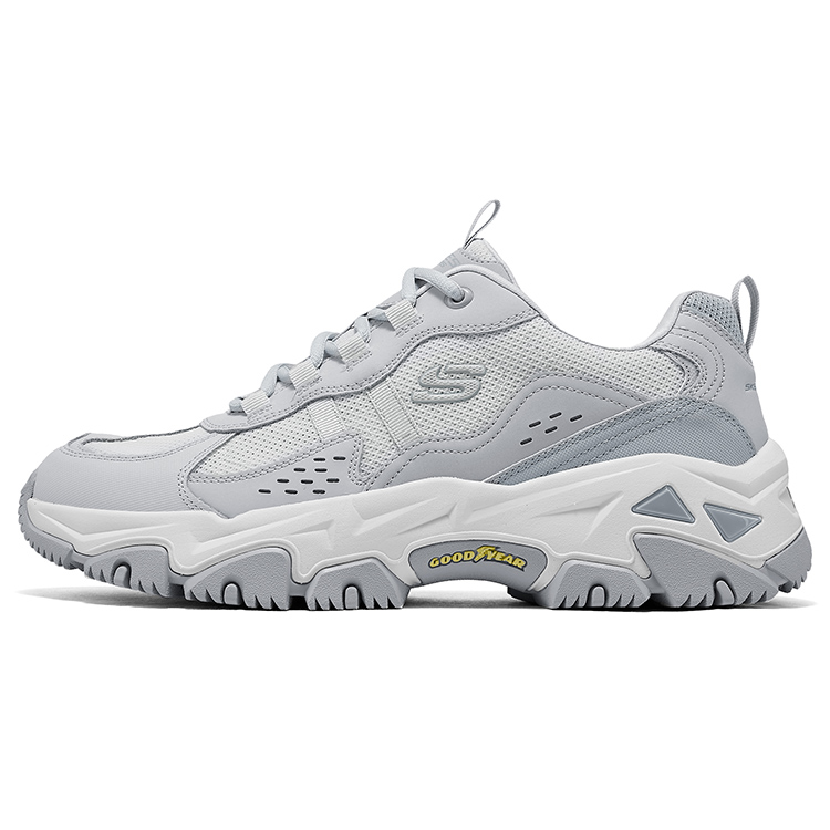 

Износостойкие повседневные низкие туфли для мужчин, светло-серые Skechers, Light Gray