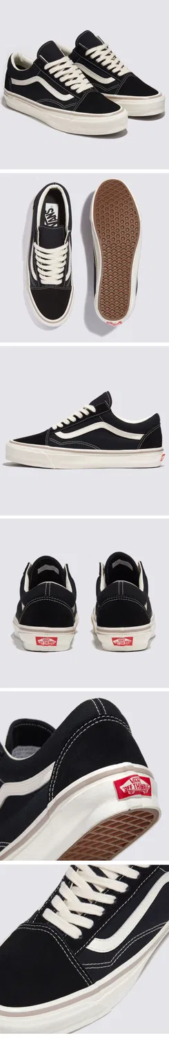 Мужские низкие кеды Old Skool 36 чёрно-белые от Vans — фото 2