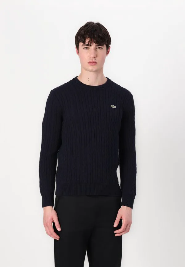 Джемпер Lacoste, Однотонный, синий/зеленый