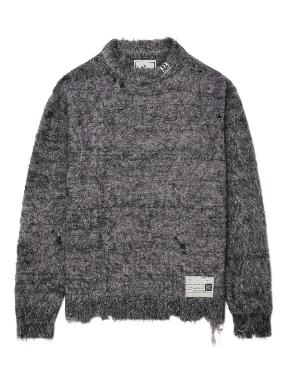 

Свитер с эффектом потертости Maison Mihara Yasuhiro, фиолетовый