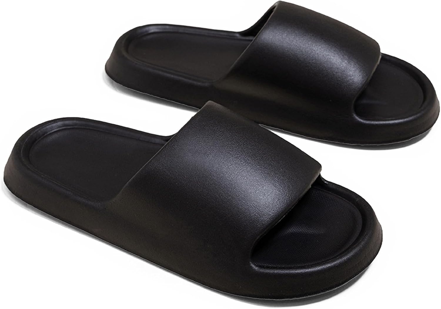 

Тапочки Cloud Slides для женщин и мужчин, удобные сандалии на платформе из пеноматериала для дома и ванной комнаты Lotustar, черный