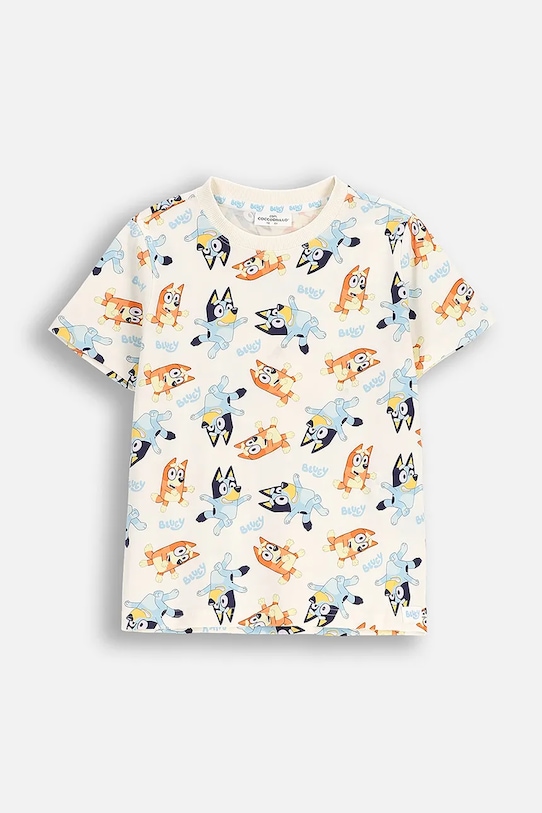 

Детская хлопковая футболка Coccodrillo, бежевый