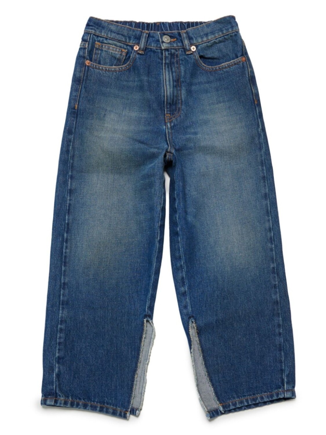 

MM6 Maison Margiela Kids джинсы с разрезами, синий