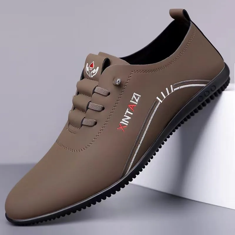 Man's Seasonal Style Features a Pair of Loafers - Stylish, Versatile, Lightweight and Comfortable, Suitable for Both Work and Casual wear FmShi, коричневый — фото 2