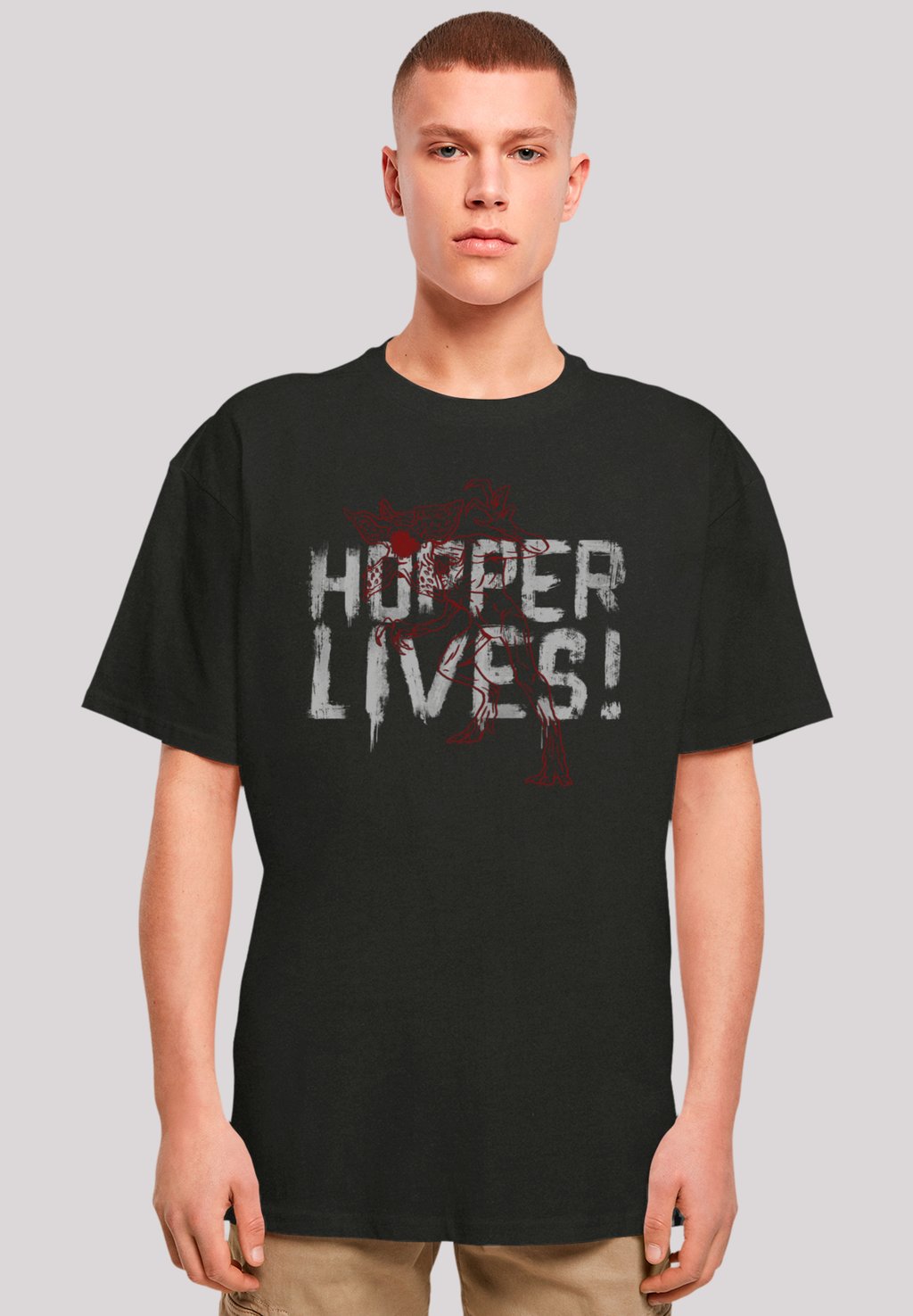 

Футболка с принтом STRANGER THINGS HOPPERS LIVE NETFLIX TV SERIES F4NT4STIC, черный