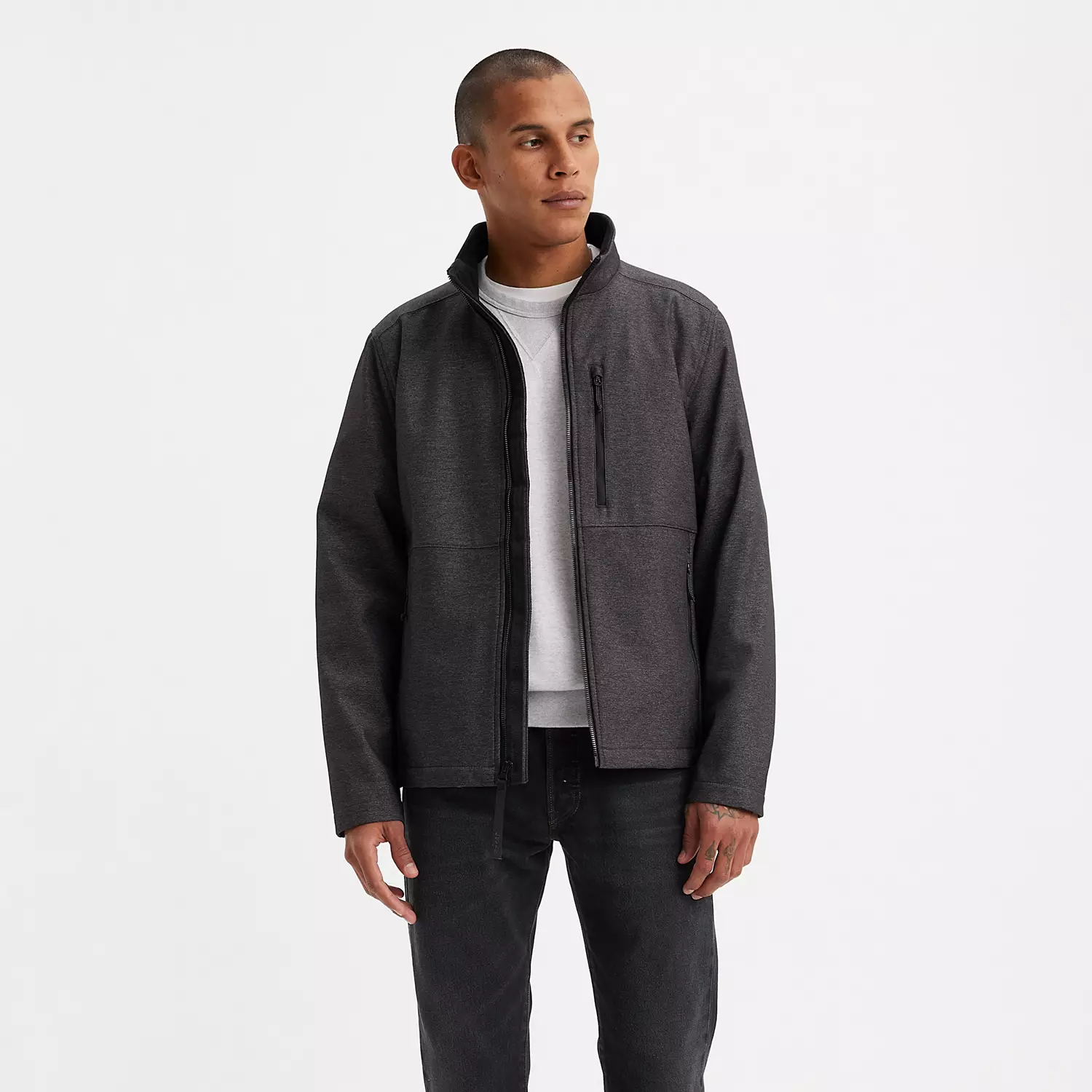 

Мягкая куртка с воротником-стойкой Levi's, серый