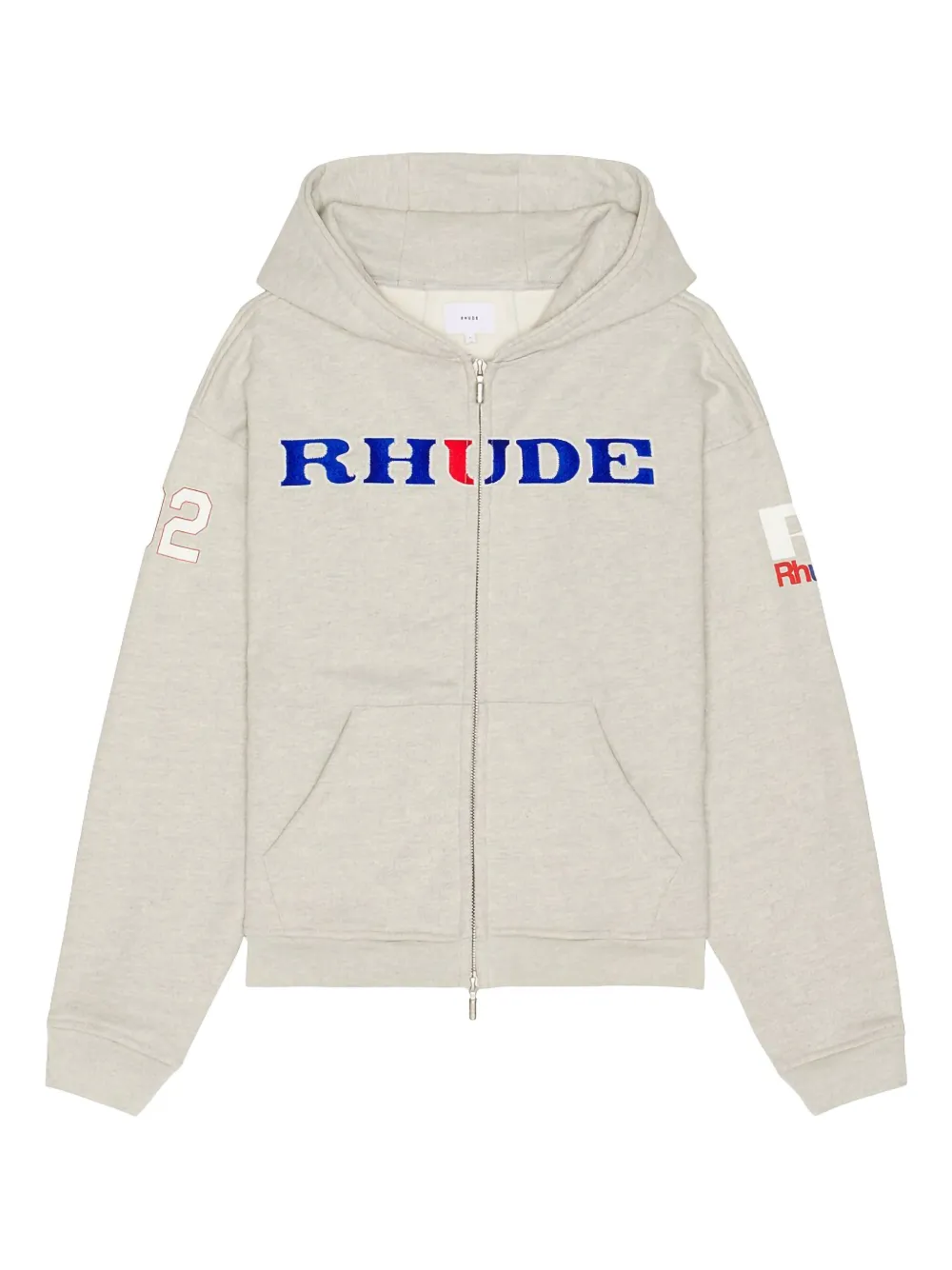 

Гоночная толстовка с капюшоном на молнии RHUDE, серый